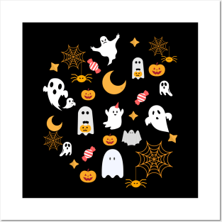 Halloween Face Mask, Halloween Cute For Kids face Mask. Posters and Art